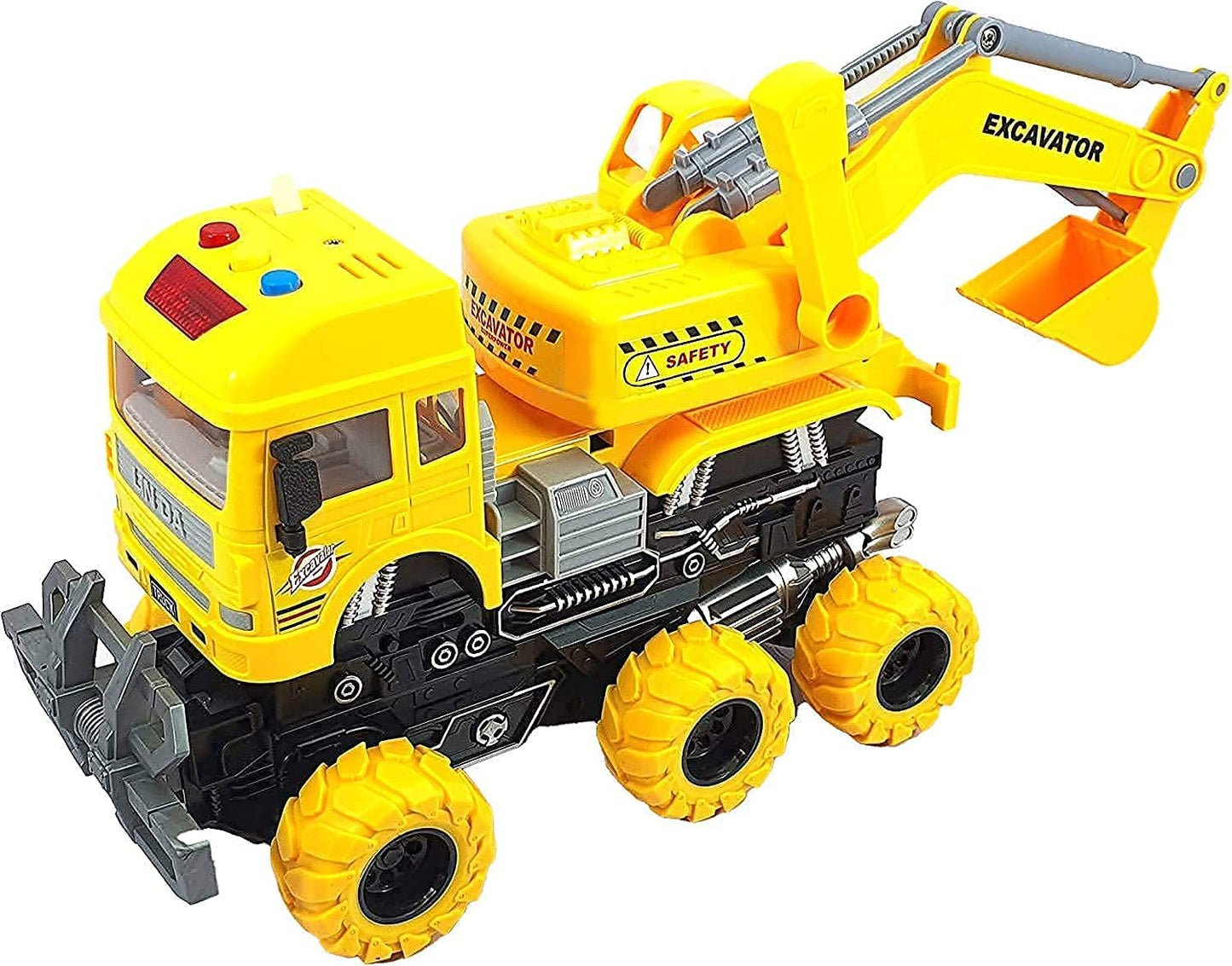 Friction Powered Engineering Excavator Truck for Kids Boys Girls