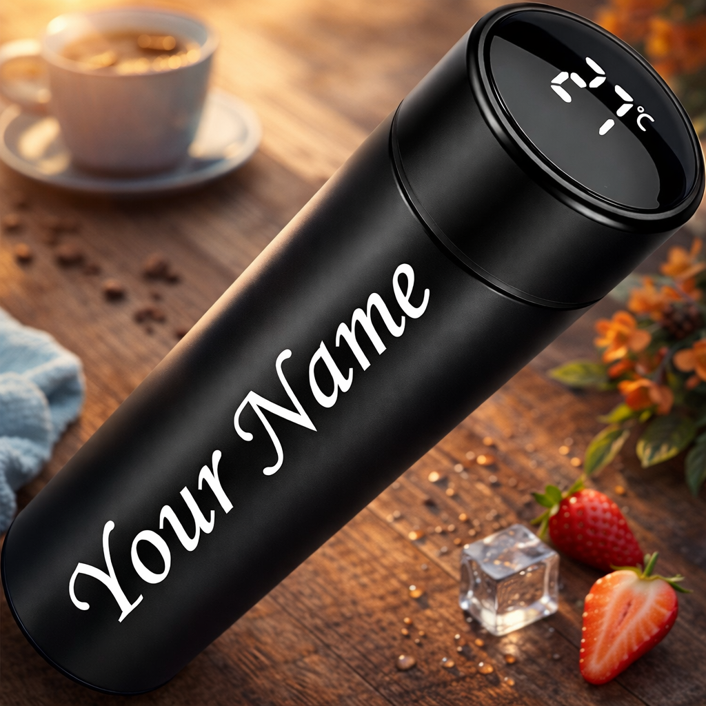 Personalized Temperature Display Water Bottle