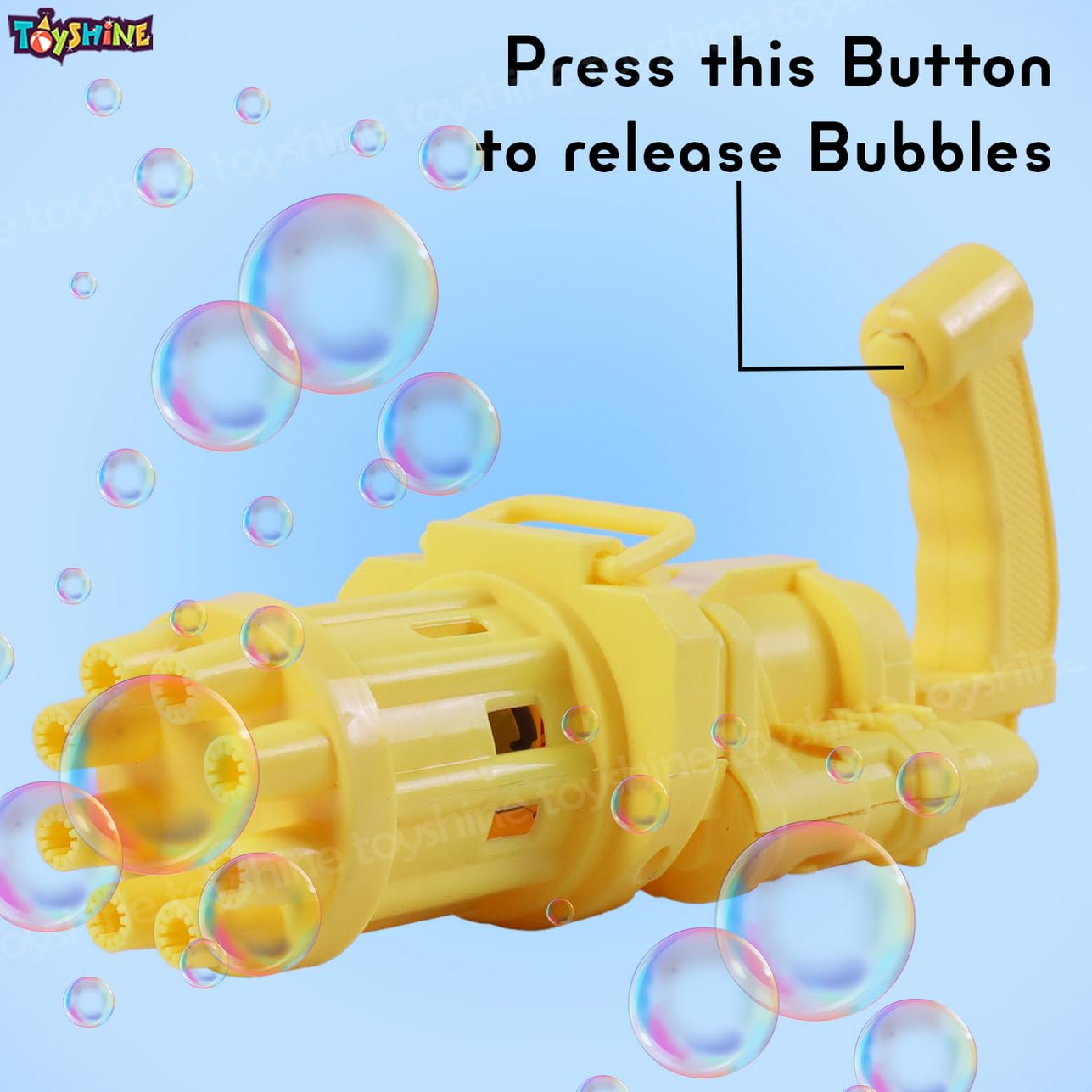 8 Hole Electric Bubbles Gun Gatling Bubble Machine Toy with Scoup Bottle