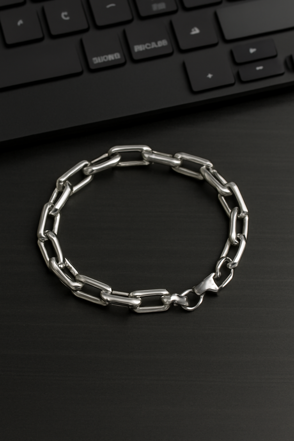 Bold Steel Chain Bracelet for Men