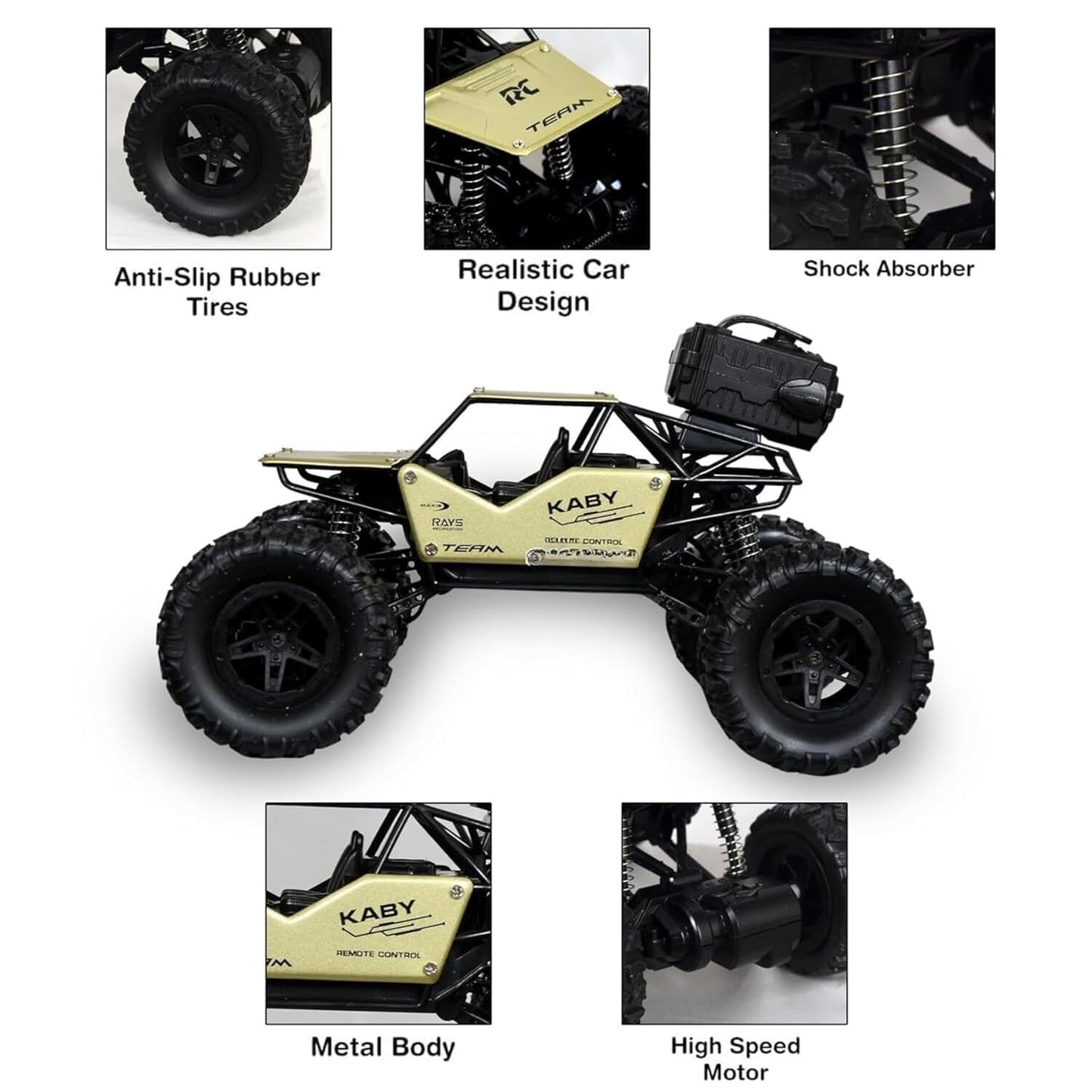 Wow Gadgets Remote Control Rock Crawler Monster Truck |
