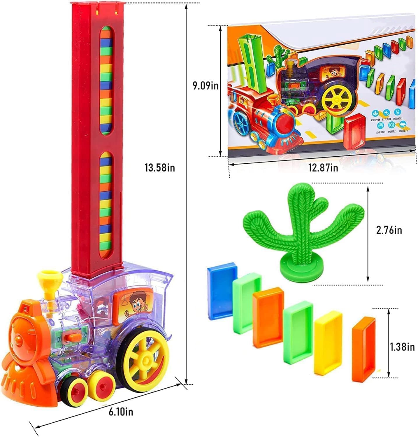 Domino Train Set with Around 40 Pcs Premium Pack