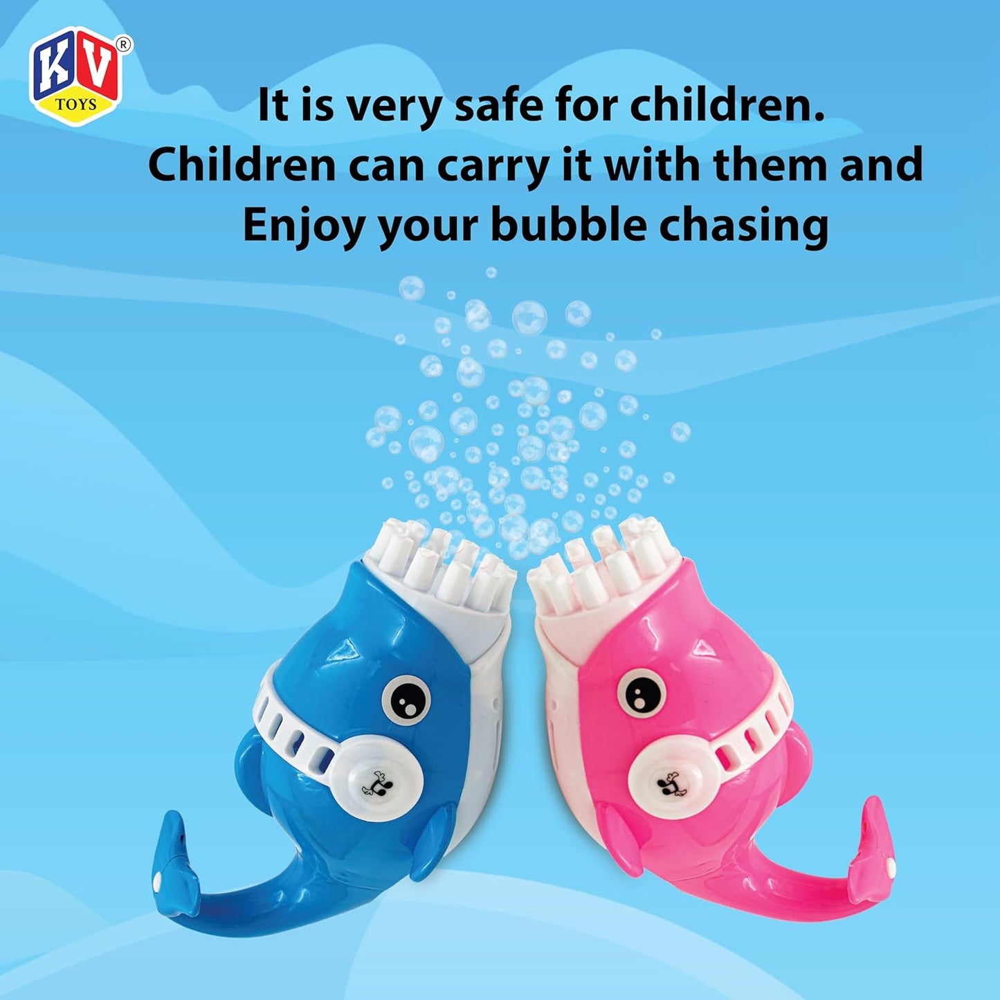 Dolphin Bubble Gun for Kids | 10-Hole Bubble Machine