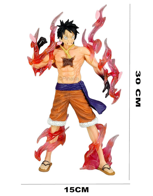 Luffy with Flame Anime Figure
