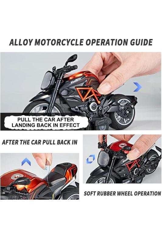 Bike Diecast Motorcycle Model Pull Back Vehicles Superbike ATank,