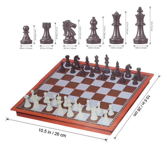 Chess Board Set Magnetic Travel Folding Board Games Portable