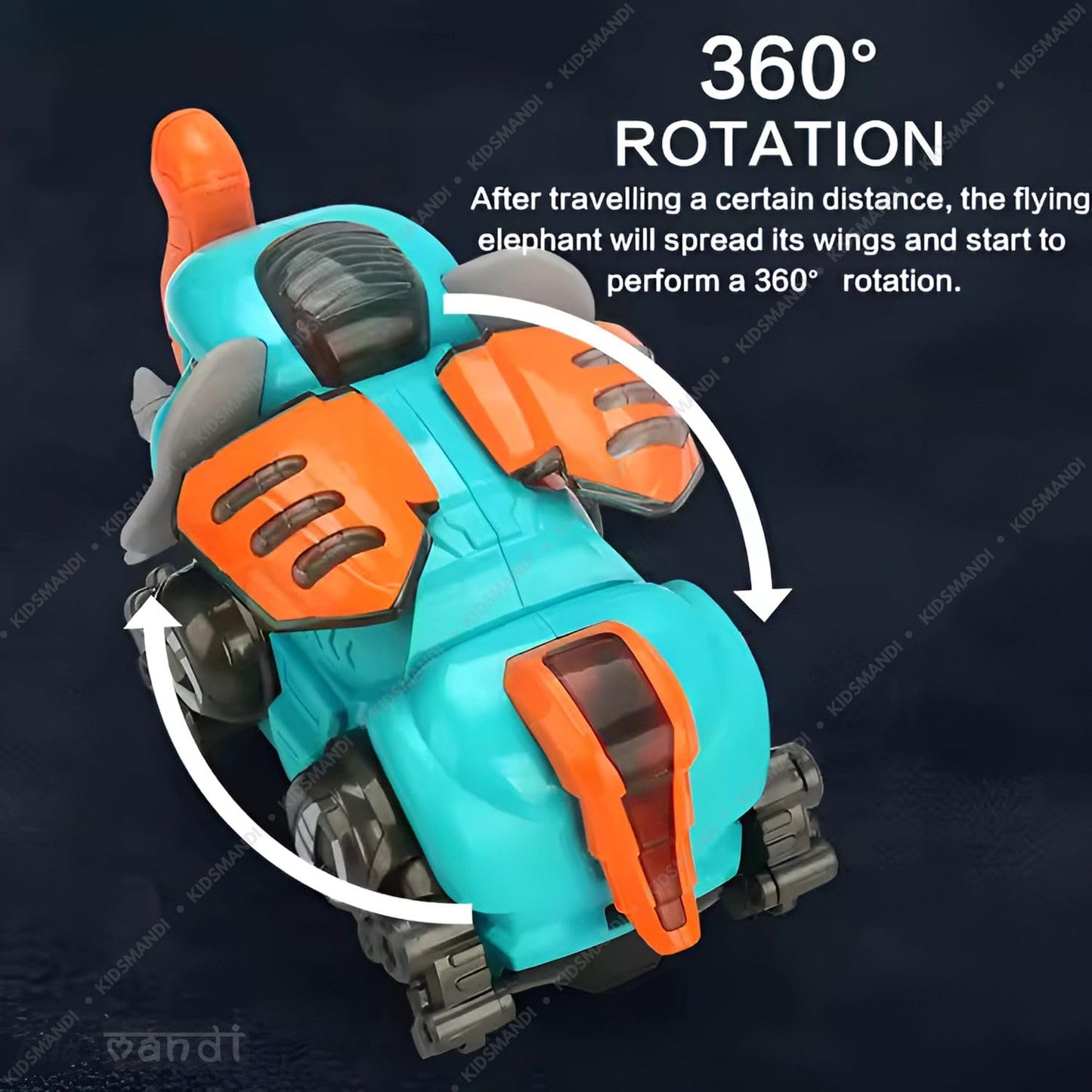 Mechanical Elephant Vehicle Car Toy with Light, Music,