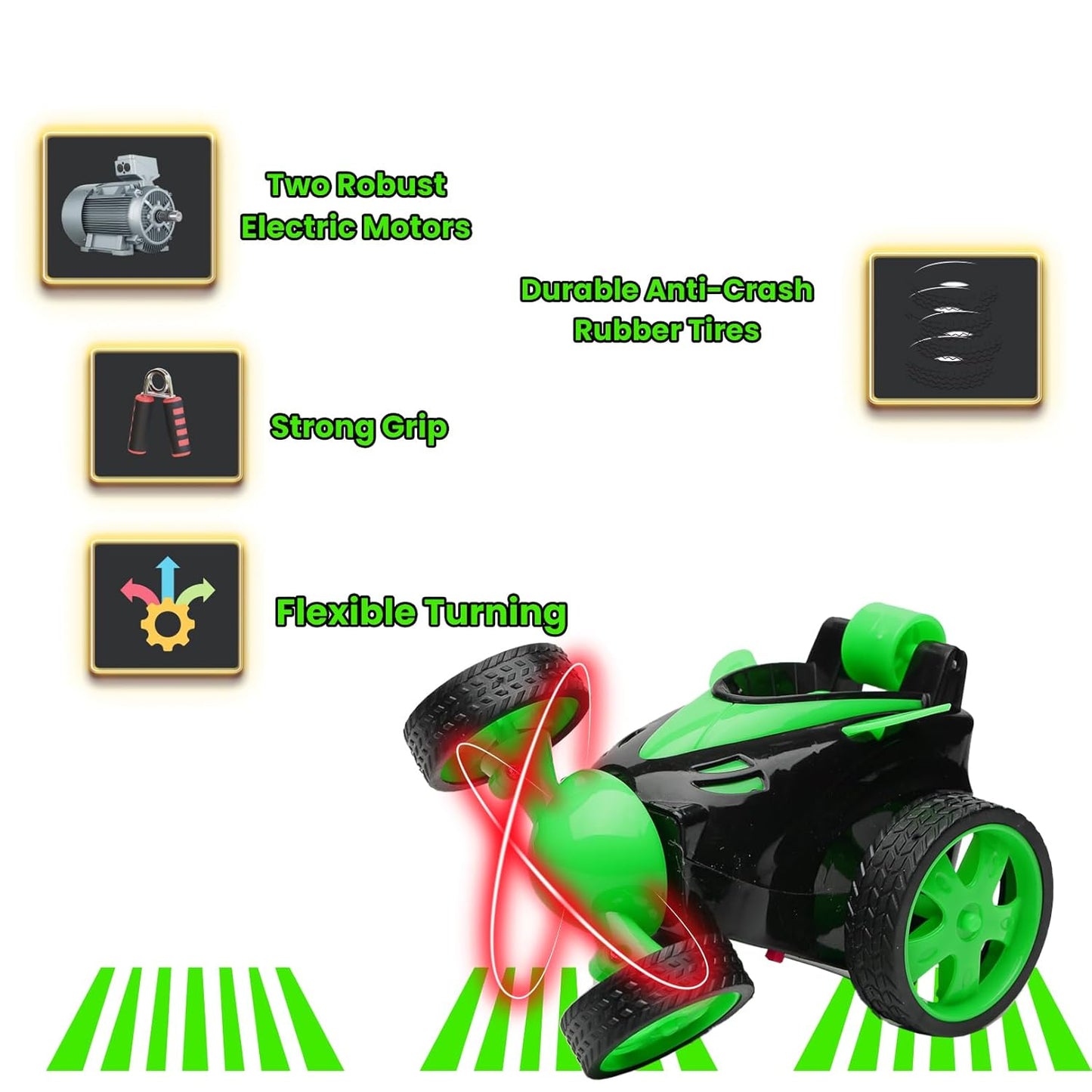 Rechargeable 360° Rotating & Rolling Small Stunt Car Toy