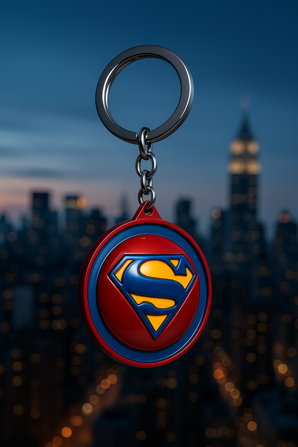 Superman 3D Convex Spinner Keychain
