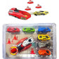Racing Team Mega Launcher Playset | 7 Die-Cast Metal Cars | High-Speed Racing Action | Powerful Car Launcher