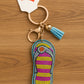 Colorful Rhinestone Flip-Flop Keychain