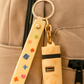 Trendy Beige Silicone Keychain