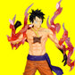 Luffy with Flame Anime Figure