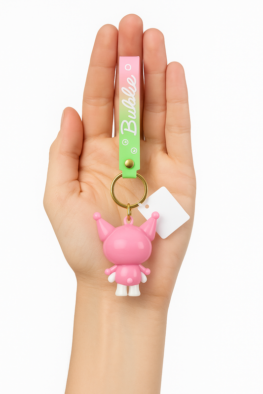 Cute Cartoon Girl Keychain -