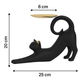 🐾 Black Cat Candle Holder with Golden Dish