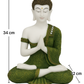 🙏 Elegant White & Green Buddha