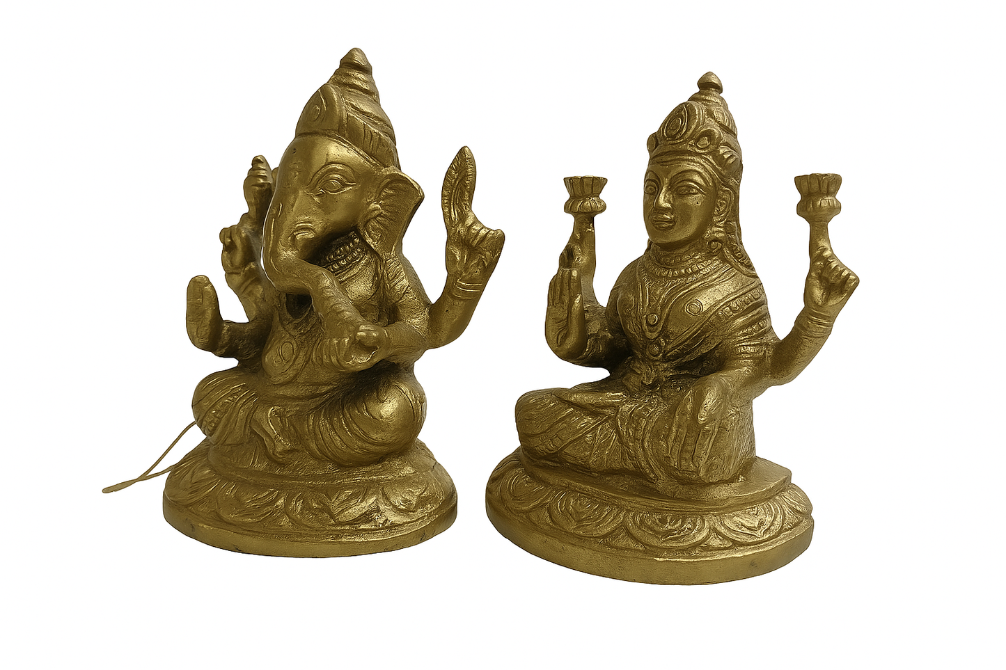 Brass Lakshmi Ganesh Idol Set-