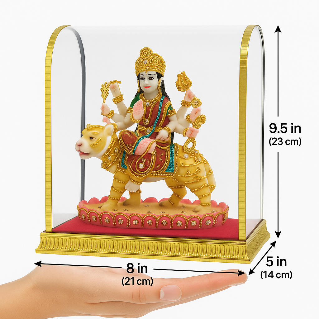 Durga Maa Statue with Golden Tige