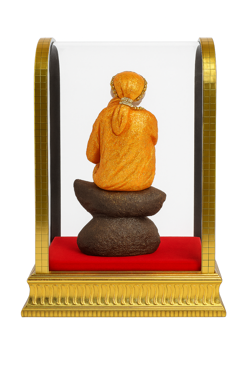 Sai Baba Murti in Decorative Glass Case