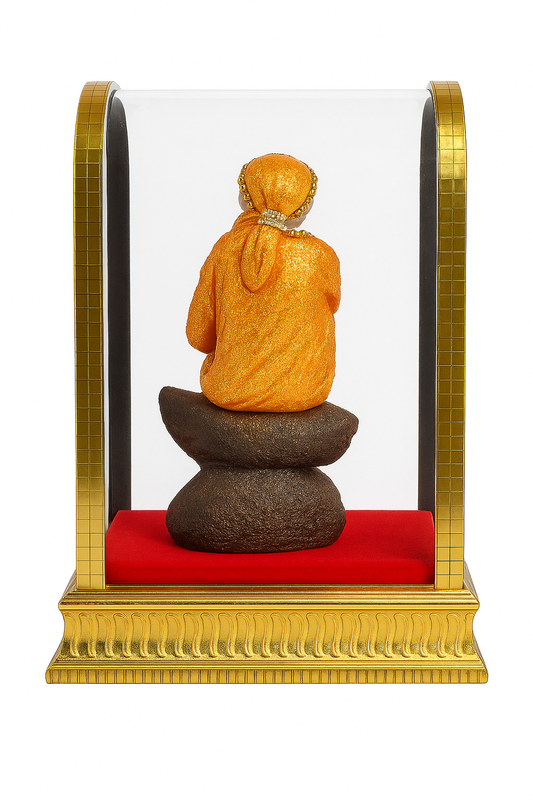 Sai Baba Murti in Decorative Glass Case