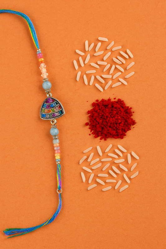 🧵✨ Stylish  Beaded Rakhi for Brother