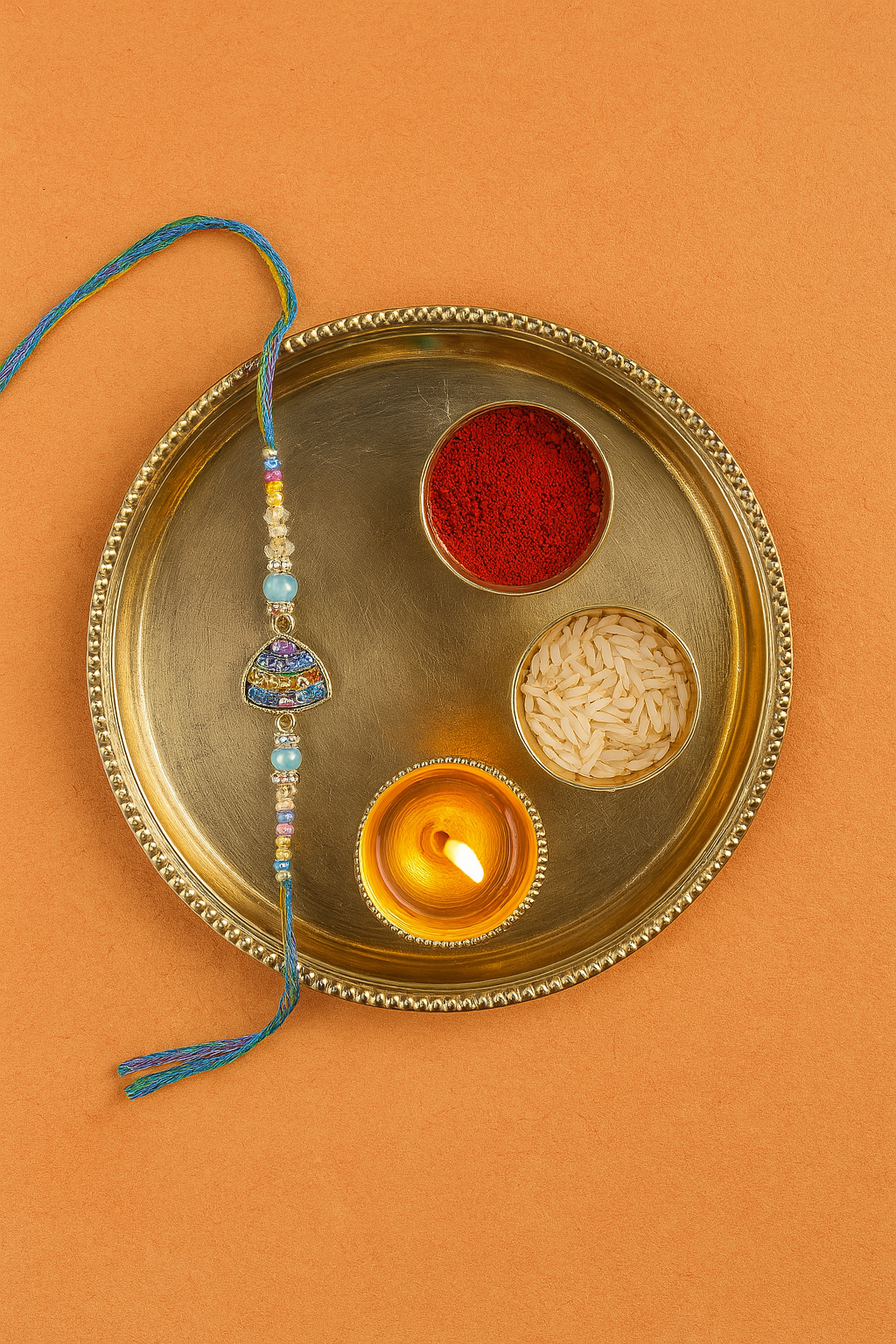 🧵✨ Stylish  Beaded Rakhi for Brother