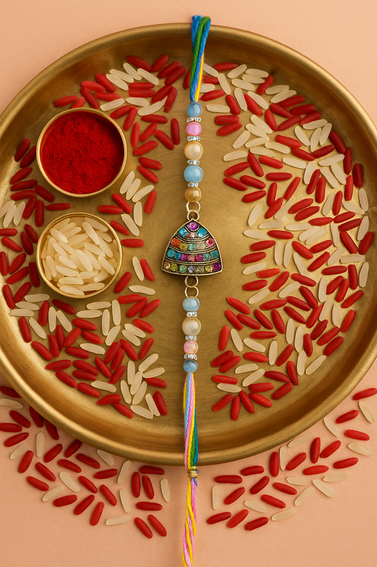 🧵✨ Stylish  Beaded Rakhi for Brother