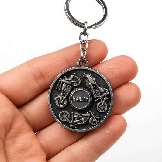 HARLEY Motorcycle Spinner Keychain 🏍️