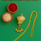 🪔 Designer Yellow Beaded Rakhi for Brother |