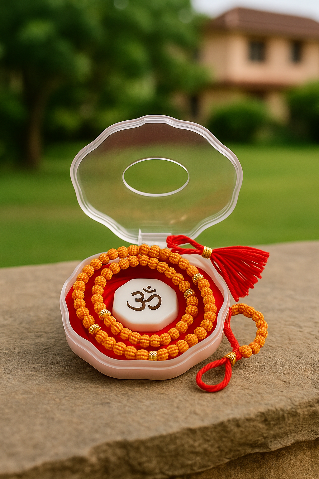 🧿 Rudraksha Rakhi Gift Set 🎁 |