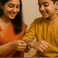 🌸 Traditional Rudraksha Rakhi for Brother 🎁