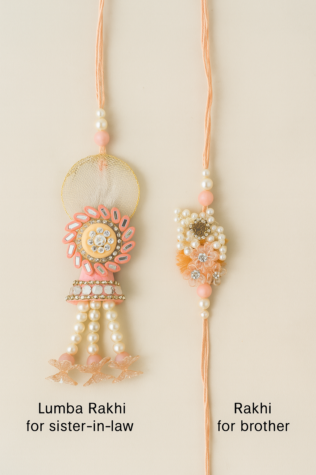 🌸 Designer Rakhi & Lumba combo