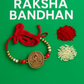 Elegant Traditional Rakhi with Golden Diya Design
