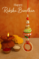 🧡 Designer Rakhi with Beaded Ring