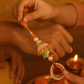 🧡 Designer Rakhi with Beaded Ring