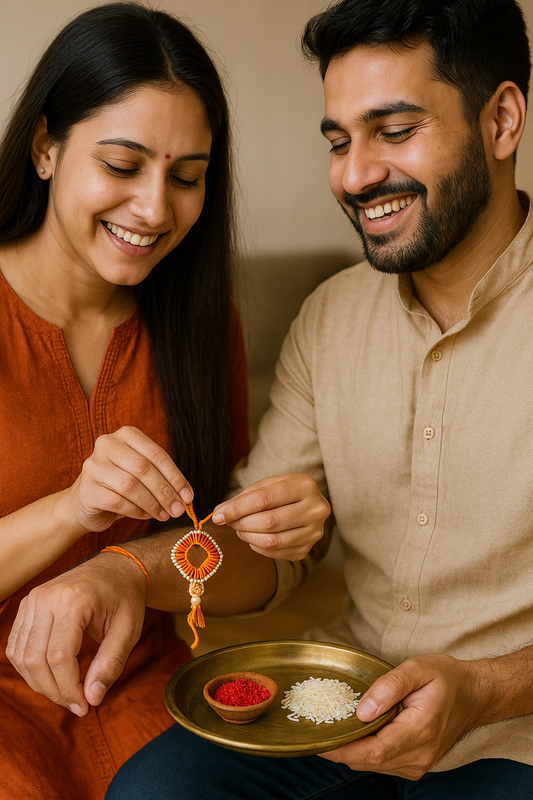 Handmade Decorative Rakhi for Brother 🧵