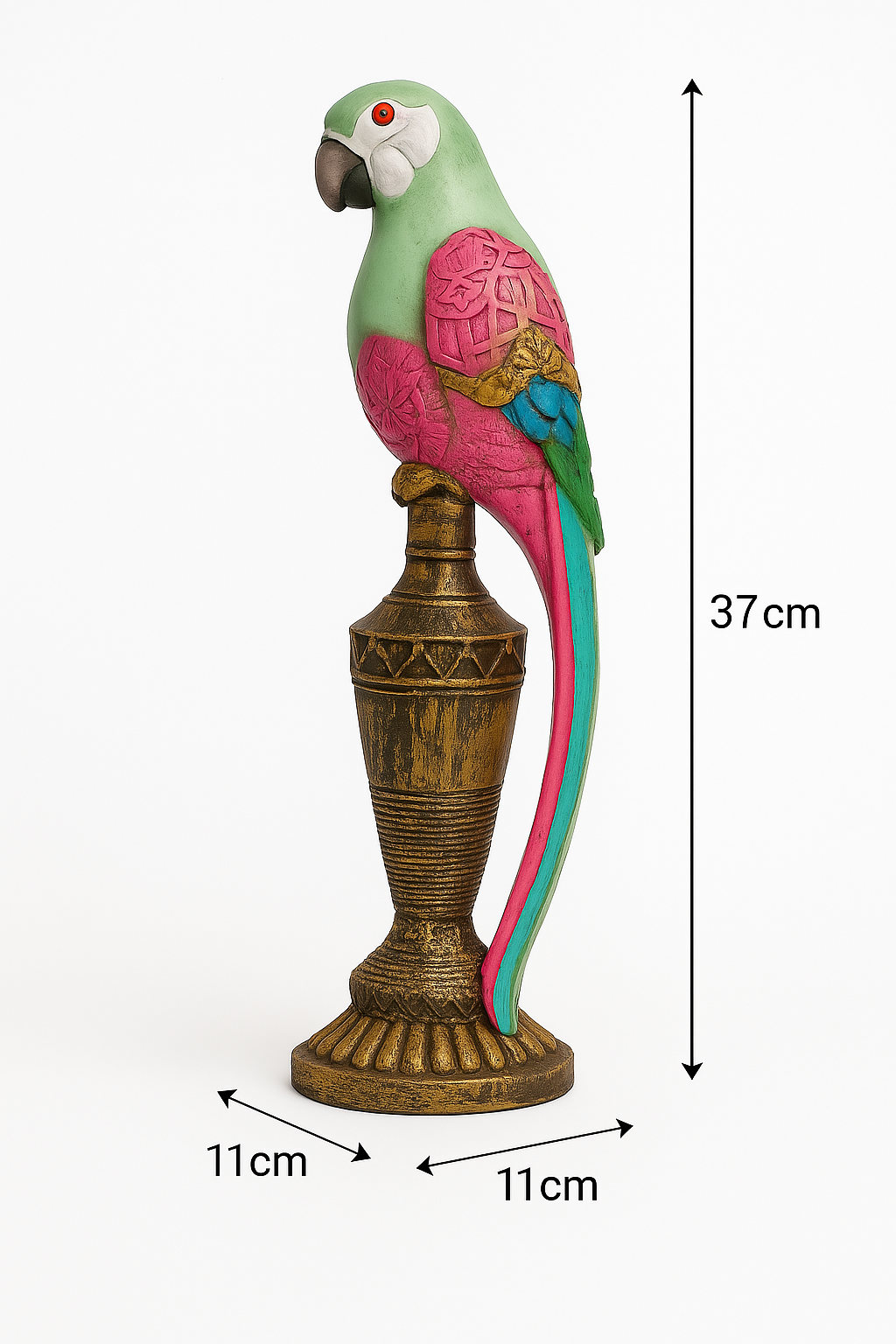 🦜 Elegant Colorful Parrot Figurin