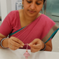 🌸 Fancy Pink Umbrella Rakhi 🎀 with Beads & Pearls