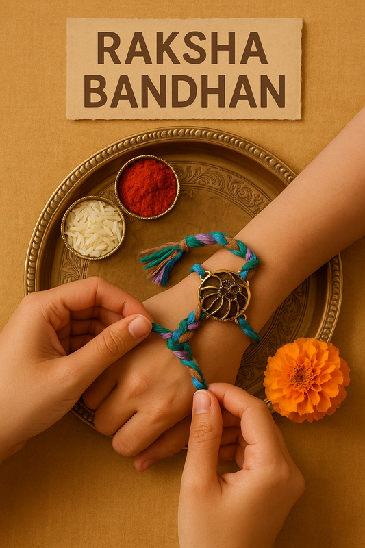 🧿 Traditional Rakhi with Multicolor Thread