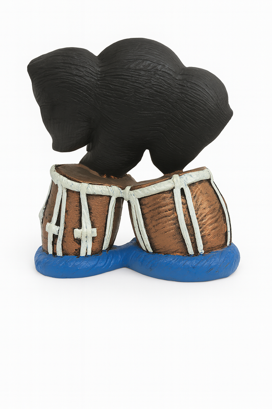 Elephant Head with Tabla Showpiece-