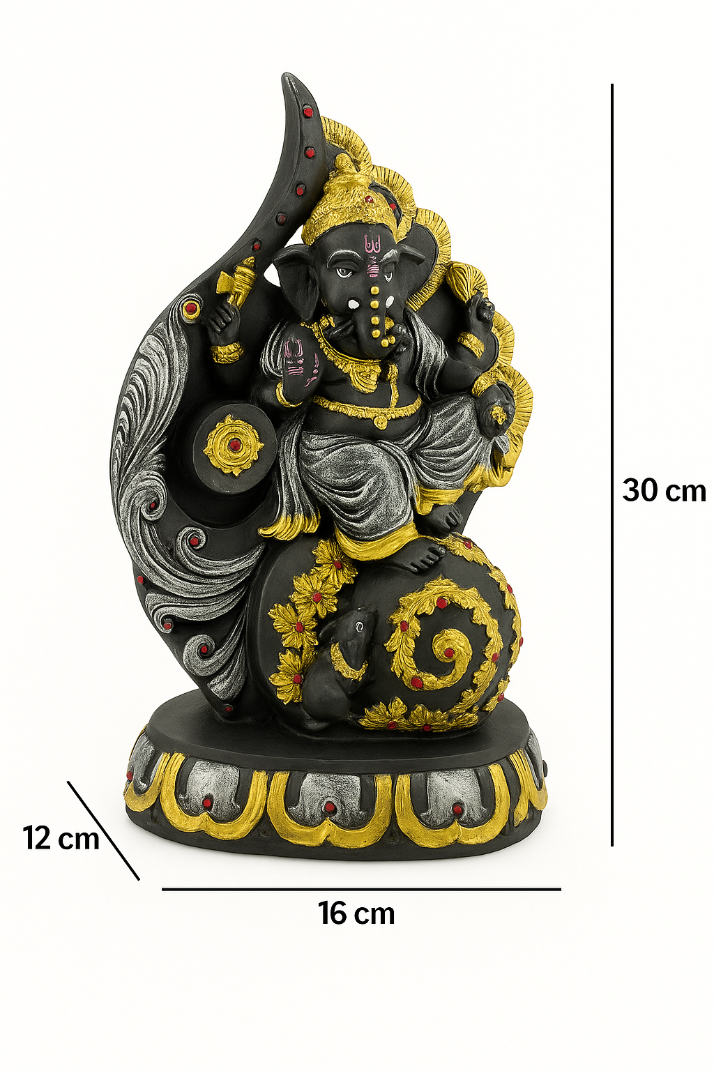✨ Black & Golden Lord Ganesha Idol✨✨