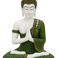 🙏 Elegant White & Green Buddha