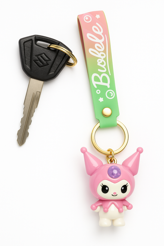 Cute Cartoon Girl Keychain -