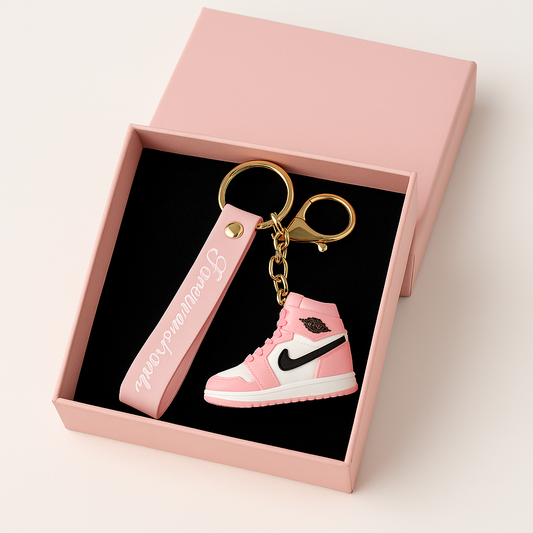 Trendy Pink Sneaker Keychain