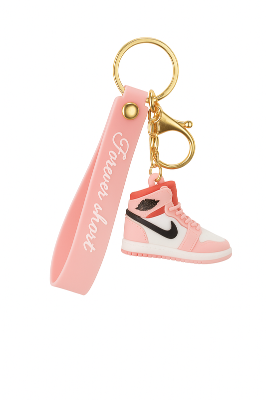 Trendy Pink Sneaker Keychain