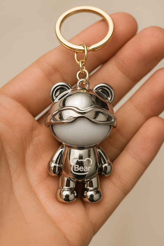 Silver Bear Keychain |