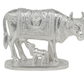 Silver Kamdhenu Cow & Calf Idol 🐄