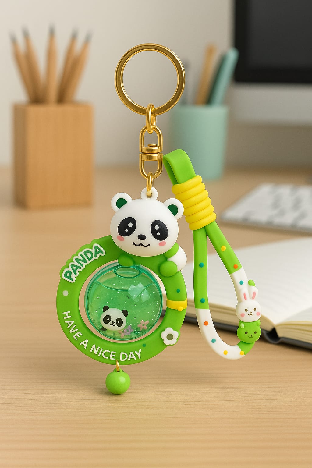 Cute Panda Charm Keychain