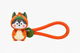 Cute Dino Costume Fox Keychain
