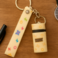 Trendy Beige Silicone Keychain